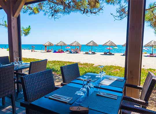 restaurant du camping Corse